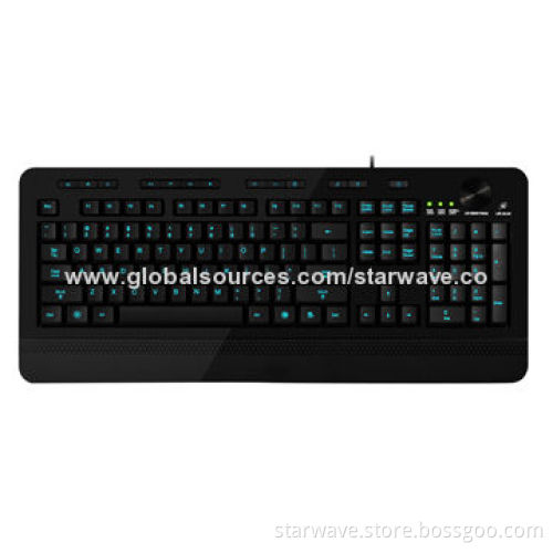 USB/Backlight Keyboard, Comes in Black Color